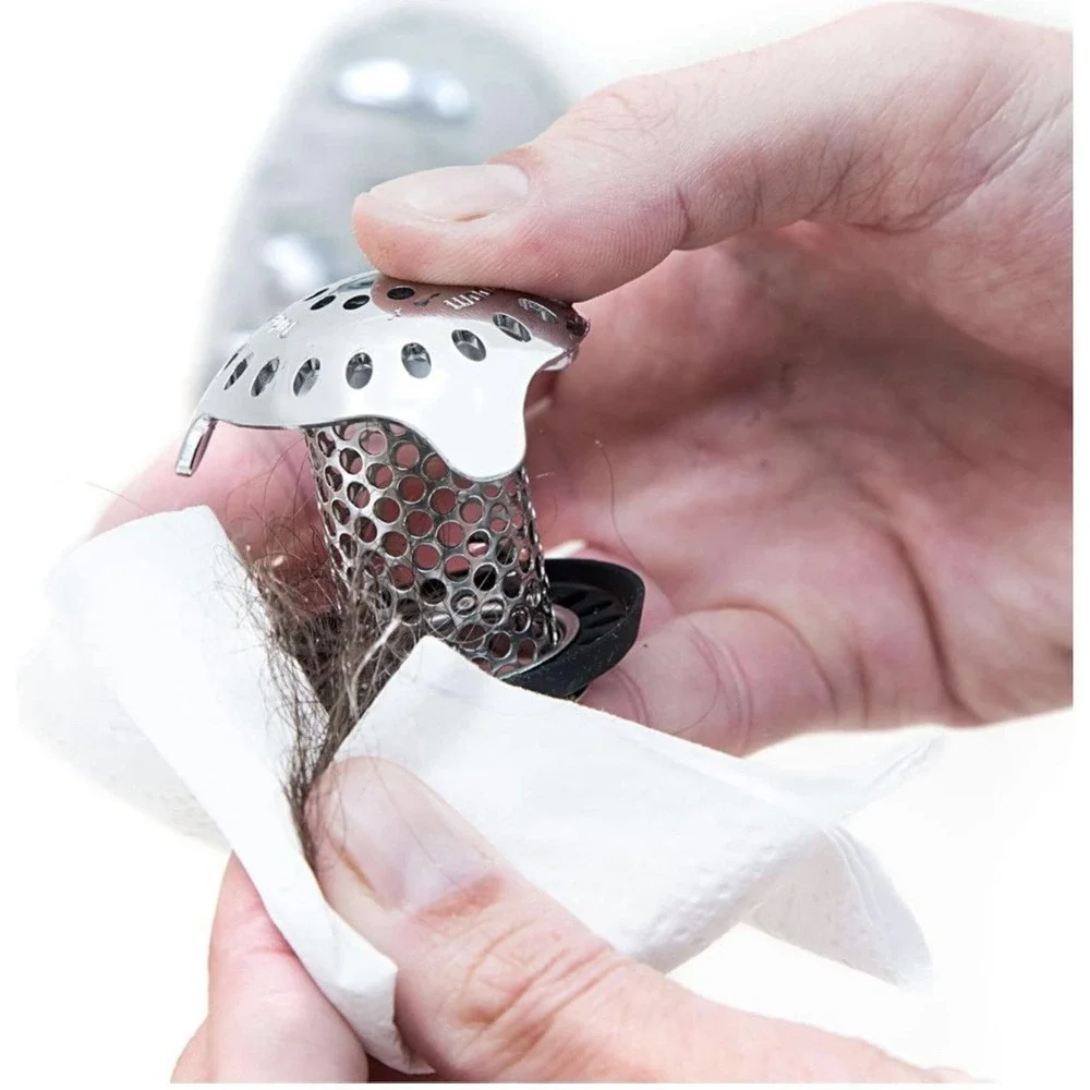TubShroom Ultra (Stainless) Strainer Plus StopShroom® Plug‎ Combo for Tub Drains
